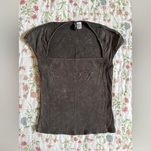 Women's Black Cap Sleeve Top